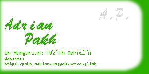 adrian pakh business card